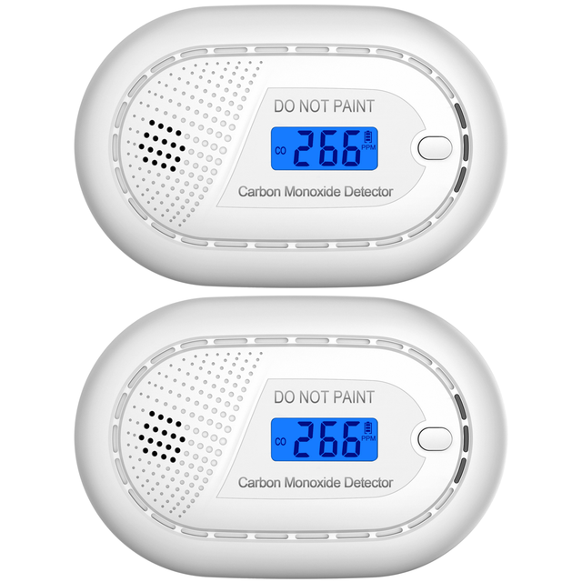 Aroha Link Rilevatore Monossido di Carbonio Interconnesso - Batteria da 10 Anni - Allarme Monossido Collegabile, Allarme Portatile - 2 pezzi