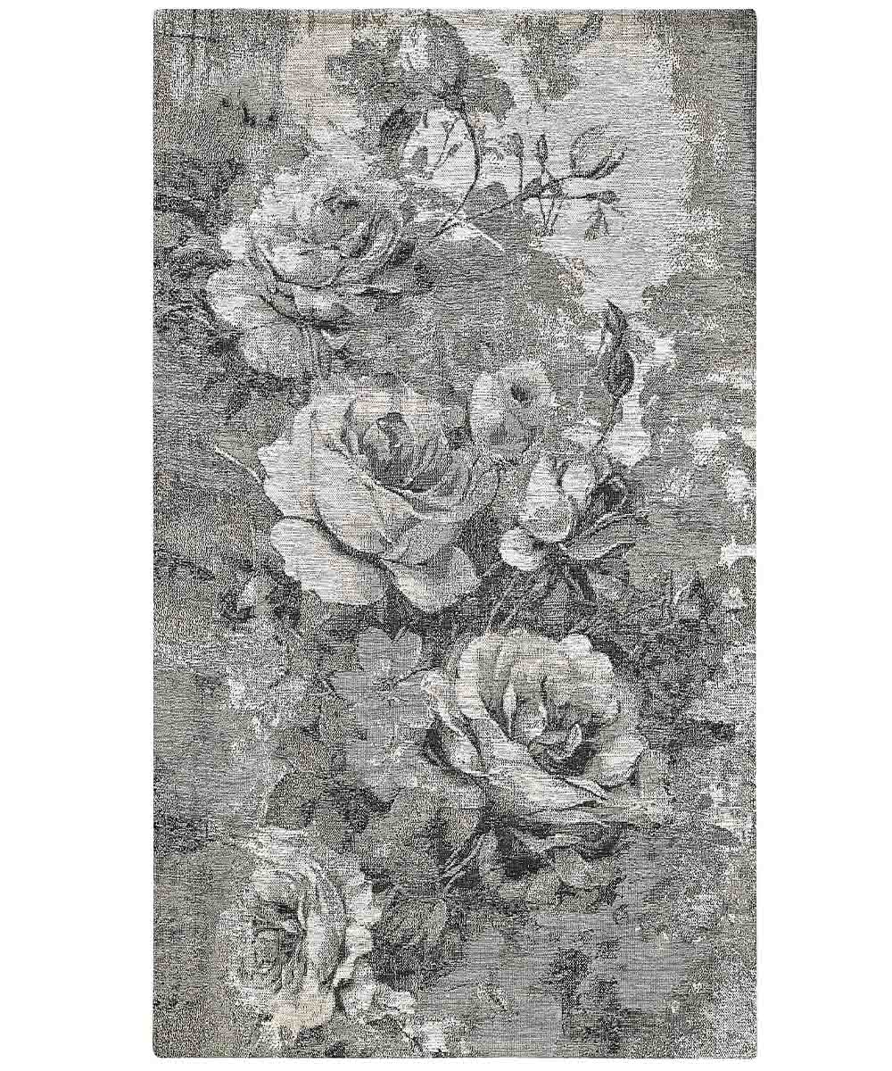Dywan welurowy antypoślizgowy ROSE 140x200 cm SZARY | GalleriaFarah1970