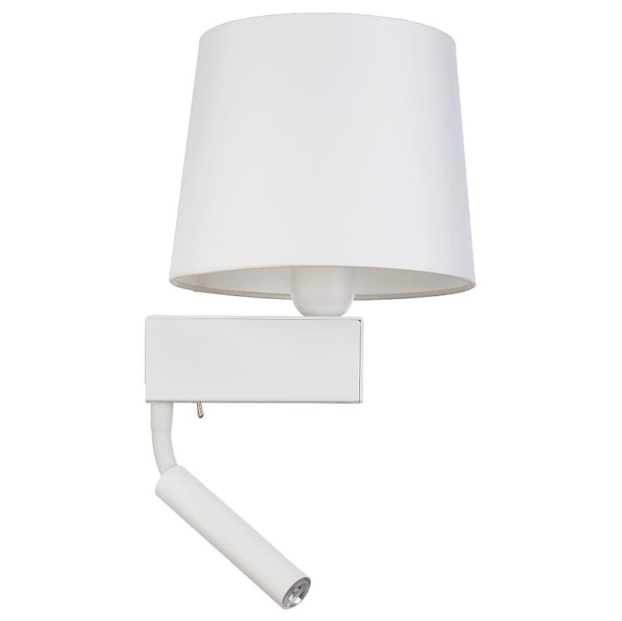Kinkiet ścienny Chillin biały 2xE27 / G9x40W hotelowy prosty z włącznikiem wym: 42 x 25 x 22 cm tkanina IP20 Nowodvorski Lighting