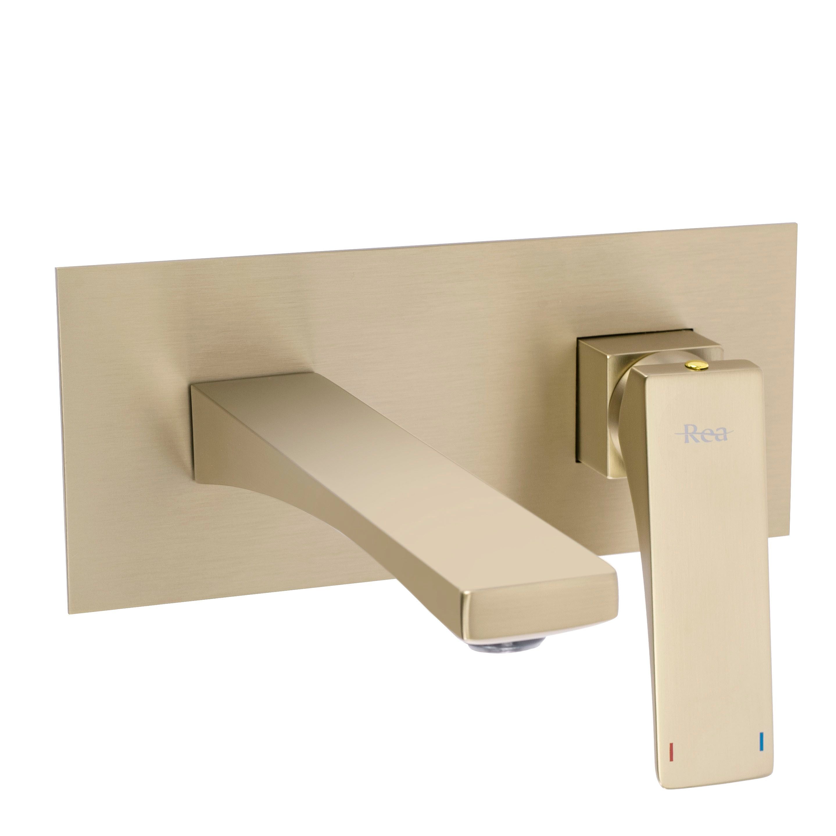 Bateria Umywalkowa Podtynkowa REA Joe Złota Szczotkowana