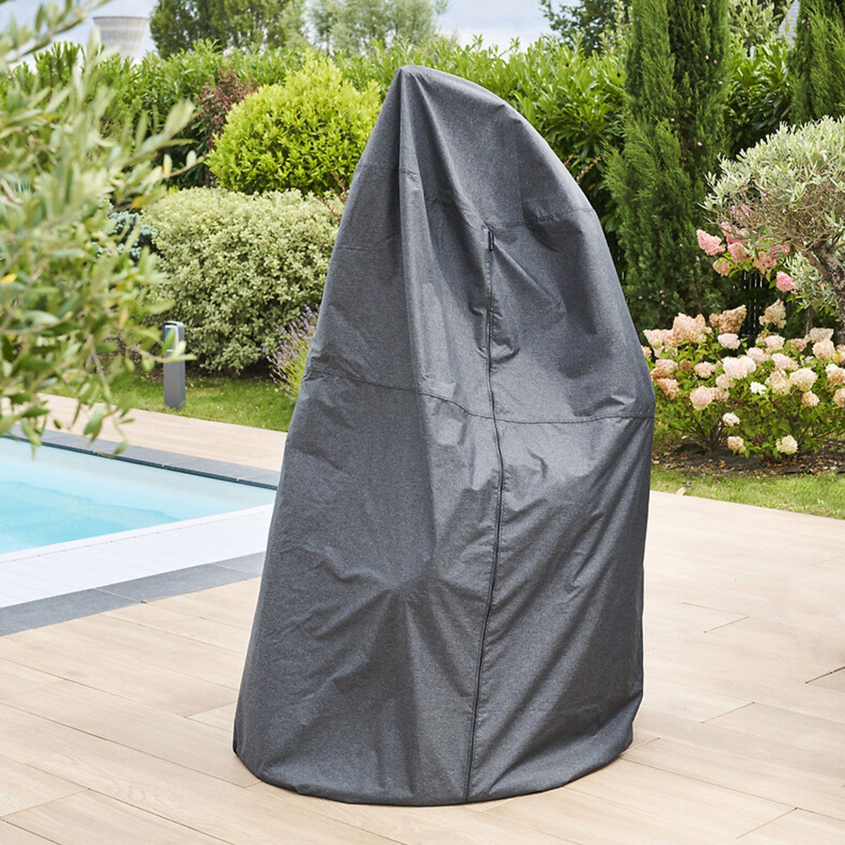 Hespéride Housse De Protection Pour Parasol Décentré Hambo – 210 X 60 X 30 Cm, Polyester Résistant, Gris
