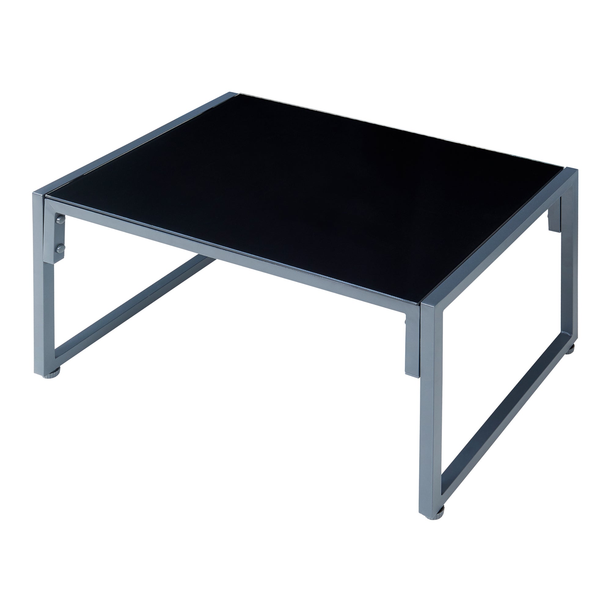 Set Salottino per Esterno Karg Divano Modulare a 3 pezzi e Tavolino con Piano in Vetro Nero Mobili da Giardino- Grigio Scuro casa.pro - 8