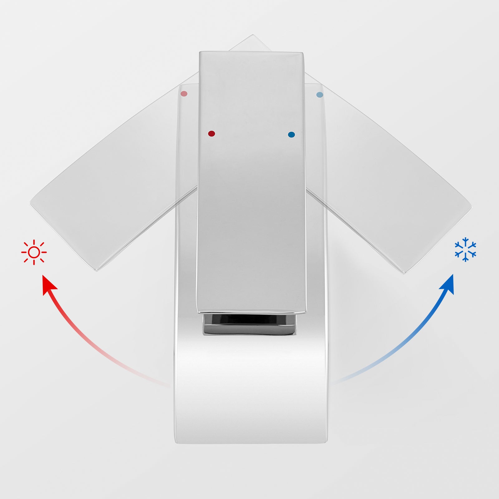 Cecipa max Robinet Salle de Bain Robinet Mono-trou Mitigeur Lavabo Cascade Robinetterie Lave-mains avec Levier Unique - 6