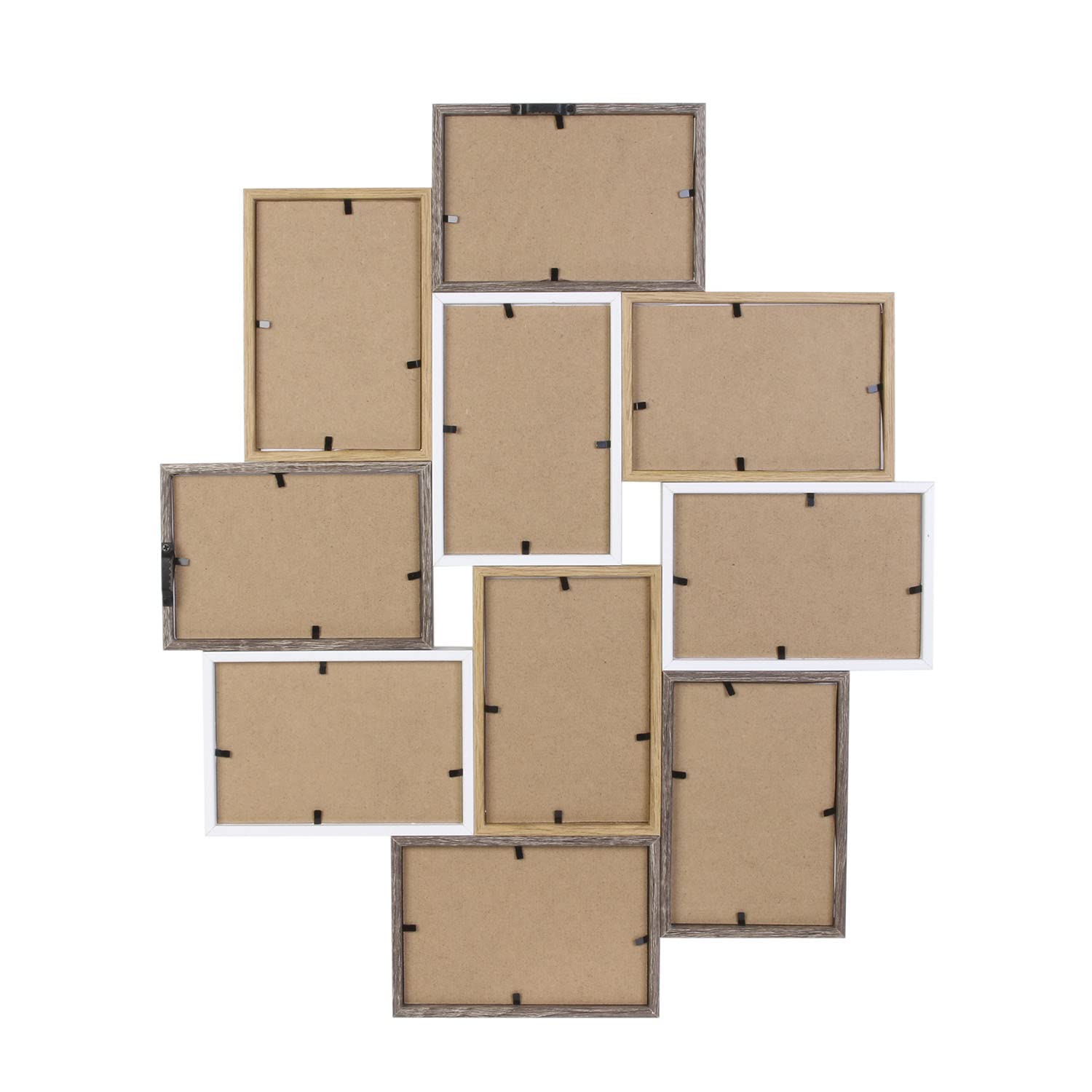 Pêle-mêle - HOME DECO FACTORY - 10 Vues - Bois - Beige et Marron - 8