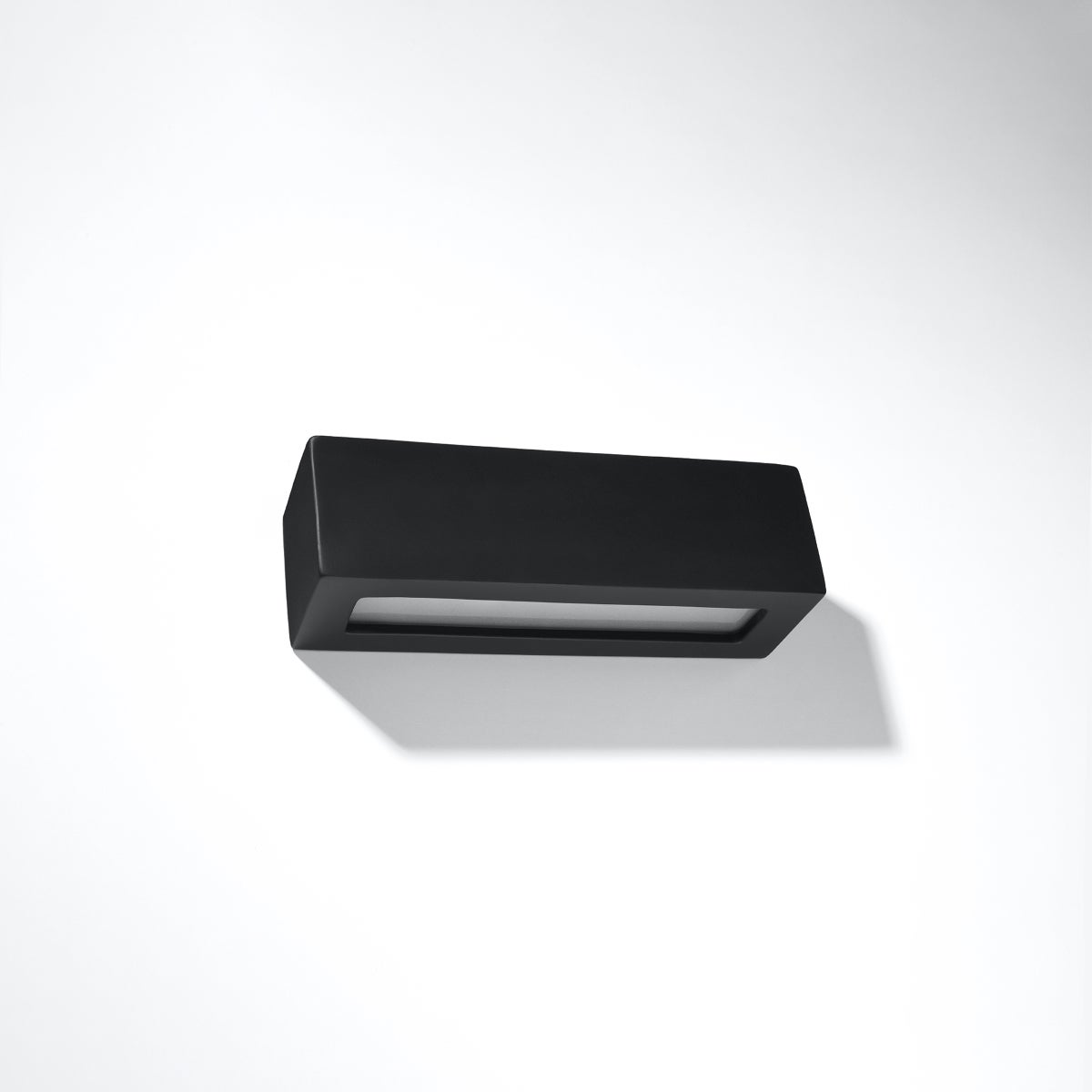 Kinkiet ceramiczny SOLARA czarny LED 4000K - 32.5x9.5x9.5cm Sollux