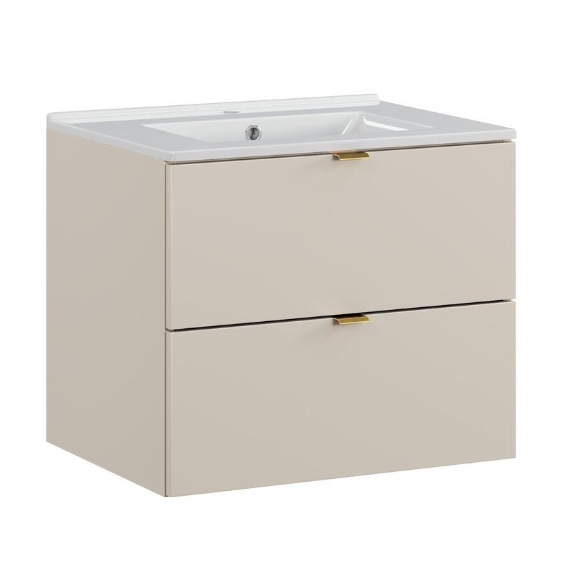 Zestaw Szafka łazienkowa 60 cm kaszmir z umywalką Comad Dalia Cashmere