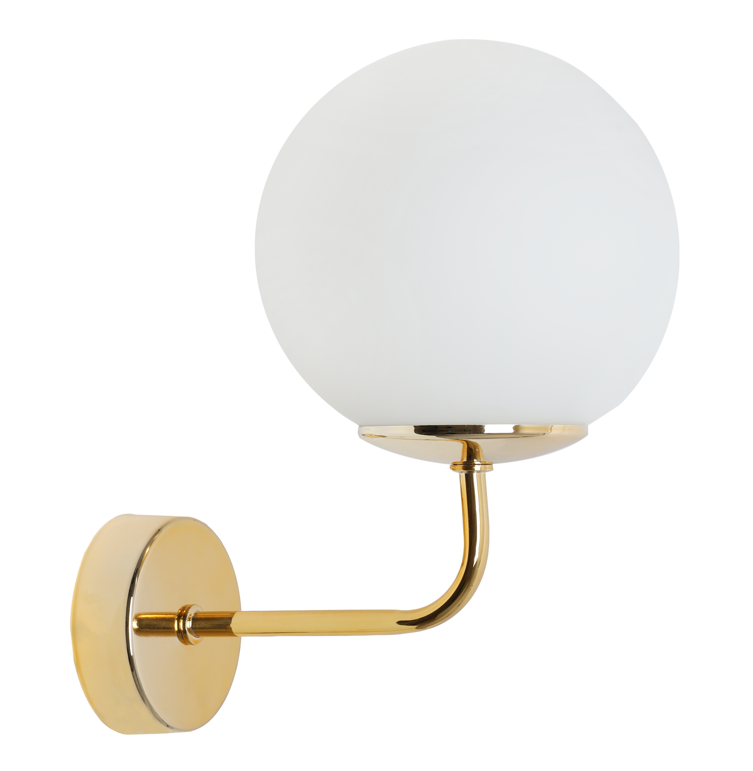 Lampa kinkiet ścienny Siena glamour 1xE14 klosz kula szklana złoty/biała Light Home LH - 5
