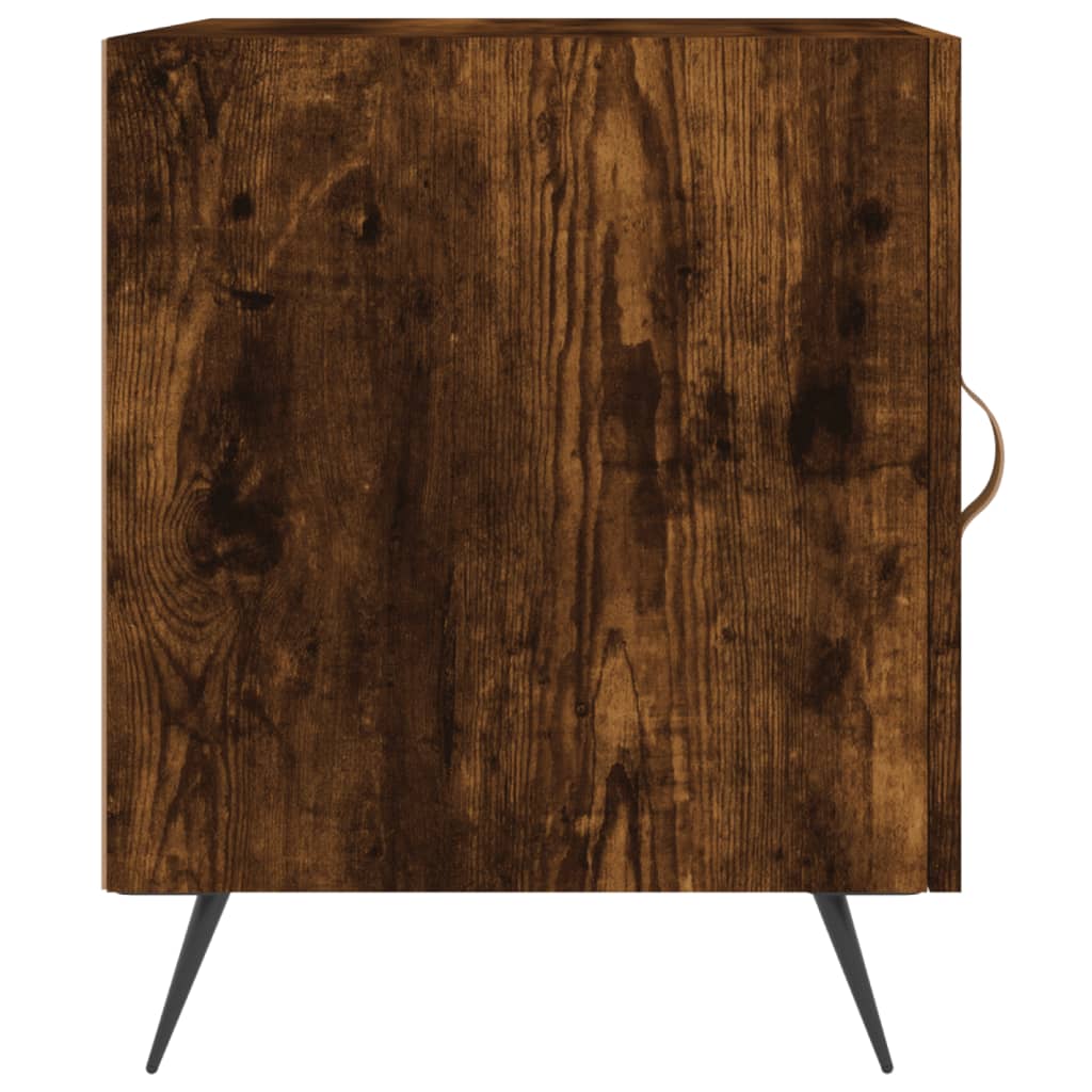Maison Exclusive - Tables de chevet 2 pcs chêne fumé 40x40x50 cm bois d'ingénierie - 7