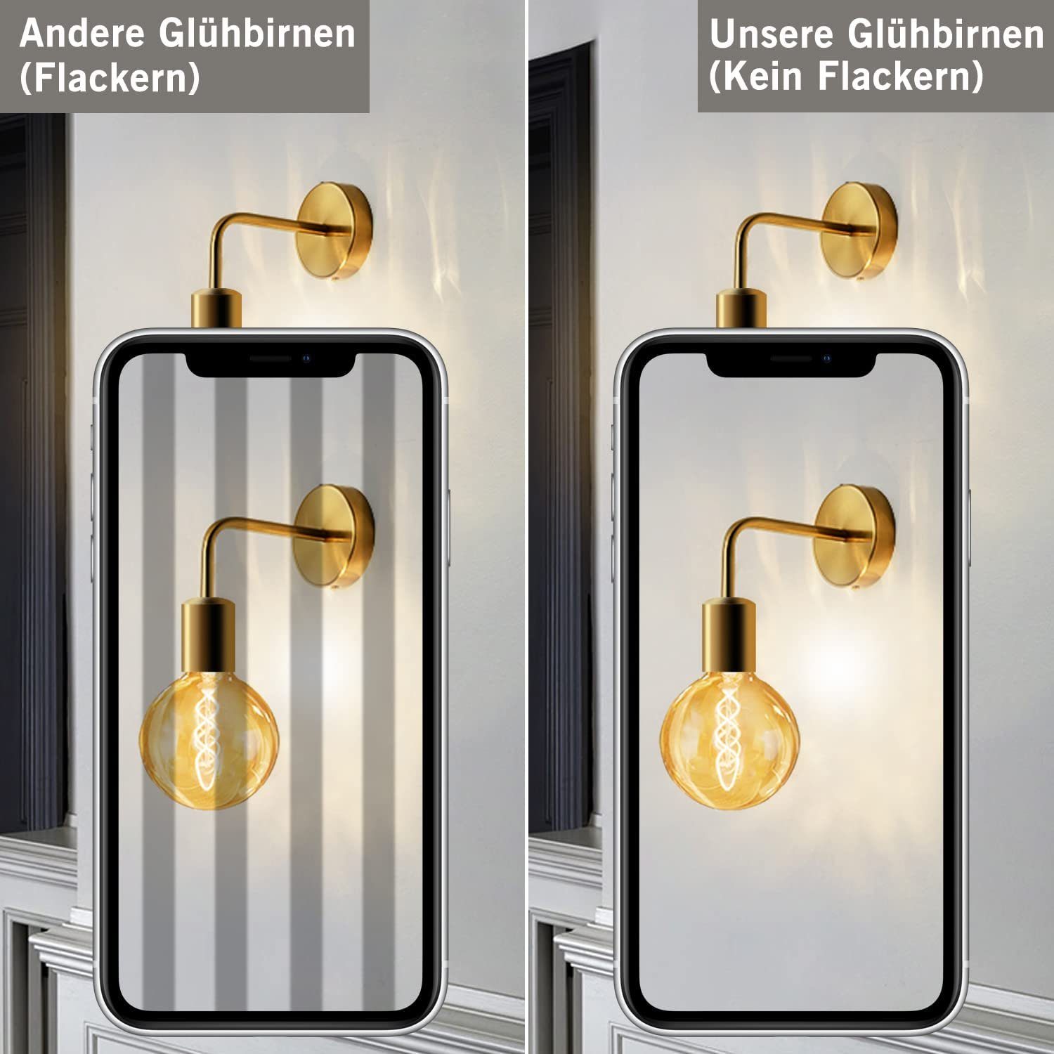 NETTLIFE Vintage żarówka LED E27: retro żarówka Edison G125 duża dekoracyjna lampa kula 4W ciepły biały żarnik nostalgiczna oszczędność oświetlenia - 5