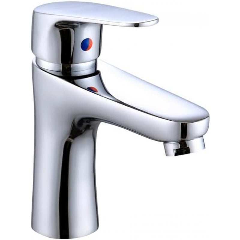 Bateria umywalkowa w stylu europejskim z galwanizowanej miedzi, bateria do ciepłej i zimnej wody do umywalki domowej