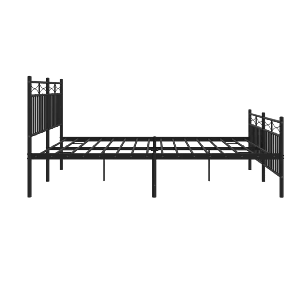 Estructura cama sin colchón con estribo metal negro 183x213 cm vidaXL - 6