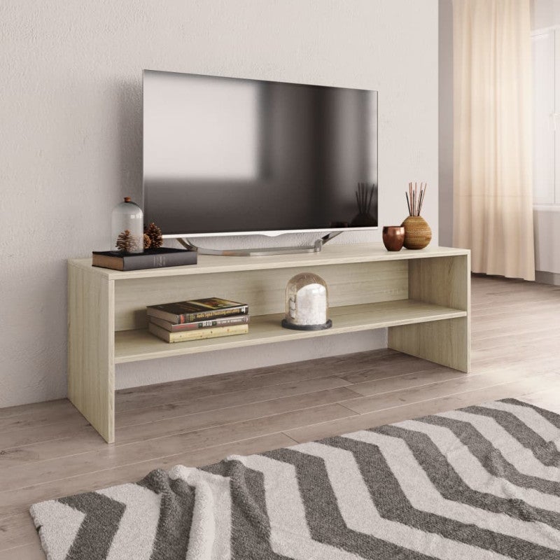 Szafka pod TV, dąb sonoma, 120x40x40cm, materiał drewnopochodny