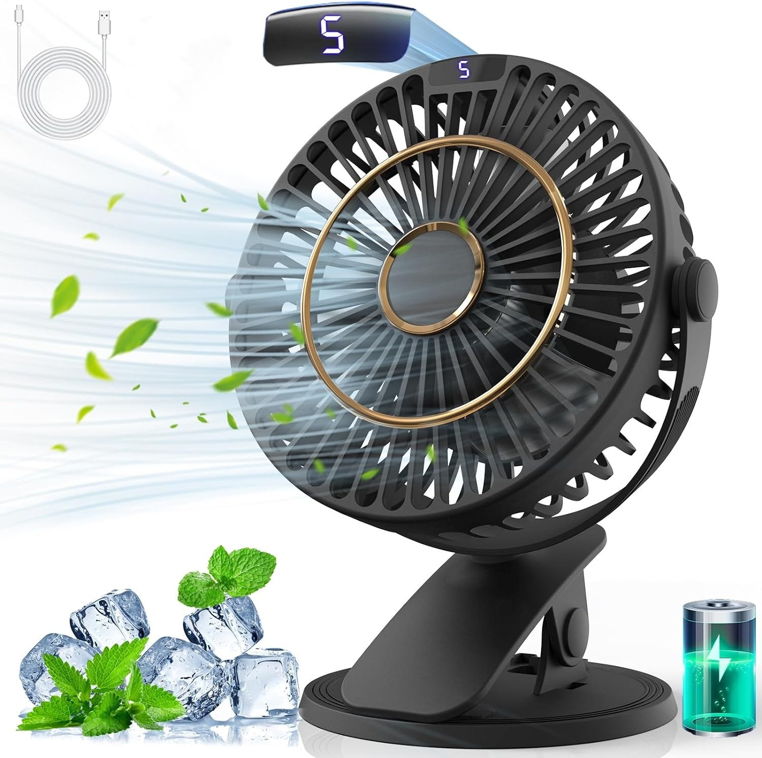 Mini Ventilateur De Bureau Pliable 2 En 1 USB, Veilleuse, Portable, Refroidisseu Mini Ventilateur De Bureau Pliable 2 En 1 USB, Veilleuse, Portable, Refroidisseu