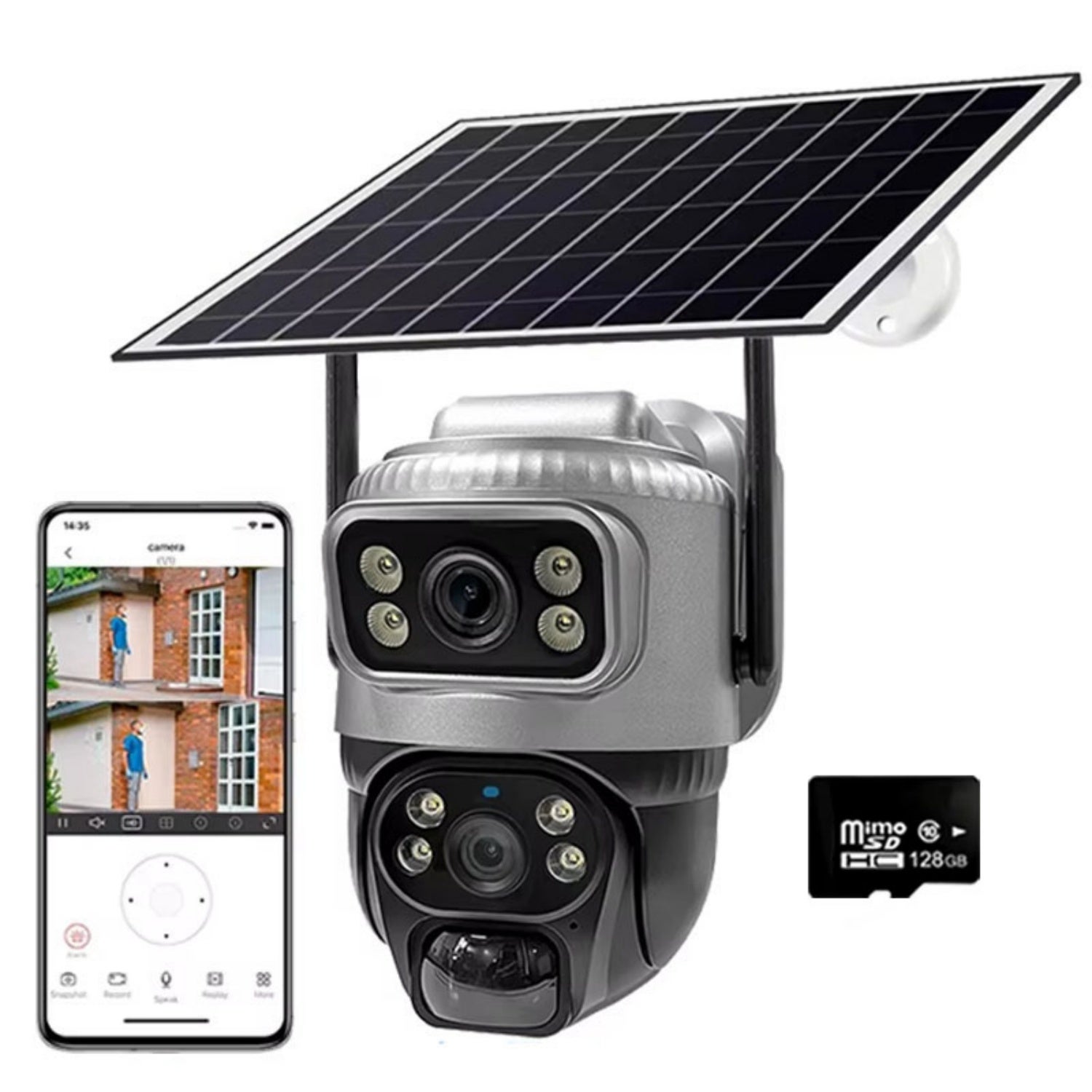 SIENTICE Cámara de monitoreo solar de alta definición, equipada con ...