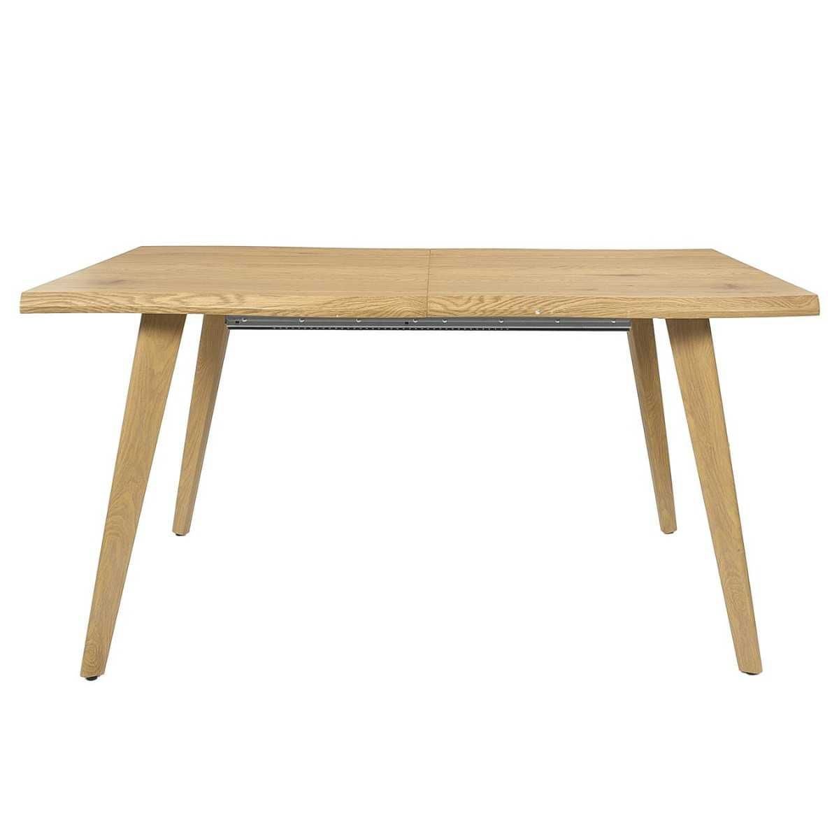 Table repas extensible 6-8 personnes en MDF aspect chêne bords biseautés - LYPSI - 3