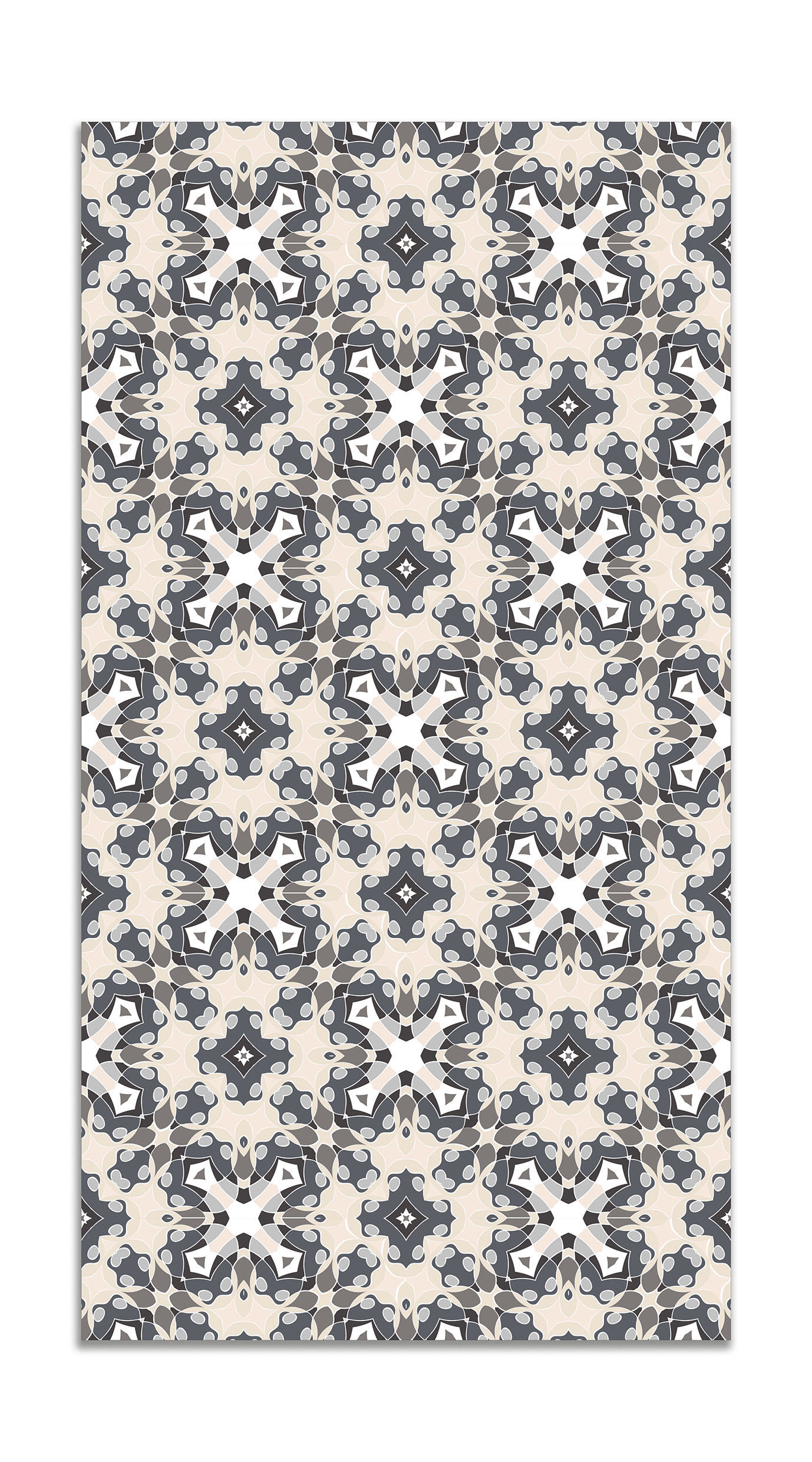 Panorama alfombra vinílica hidráulica tipo oriental gris 60x110 cm - alfombra cocina vinilo - alfombra salón antideslizante