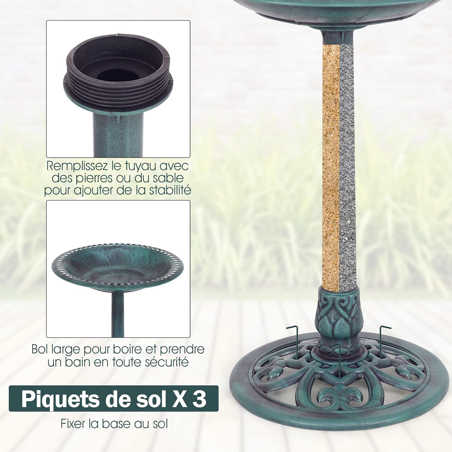 2 mangiatoia per mangiatoia per gabbia di uccelli, in acciaio inox, con gancio contenitore per alimenti, 4 misure ciotola per cibo ciondolo per uccelli pappagallo animale piccolo cane BPS-11129 * 2