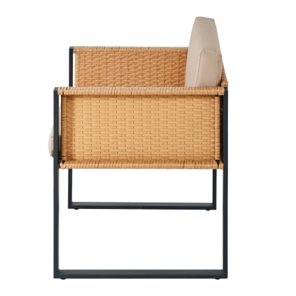 Ensemble table et chaises polyrattan – mobilier jardin 6 personnes, housses amovibles et lavables. - 9