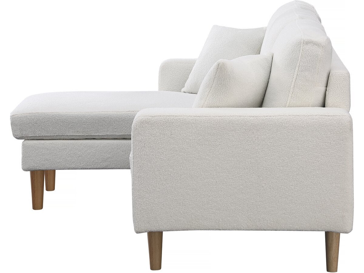 Sofá esquinero de tela reversible 