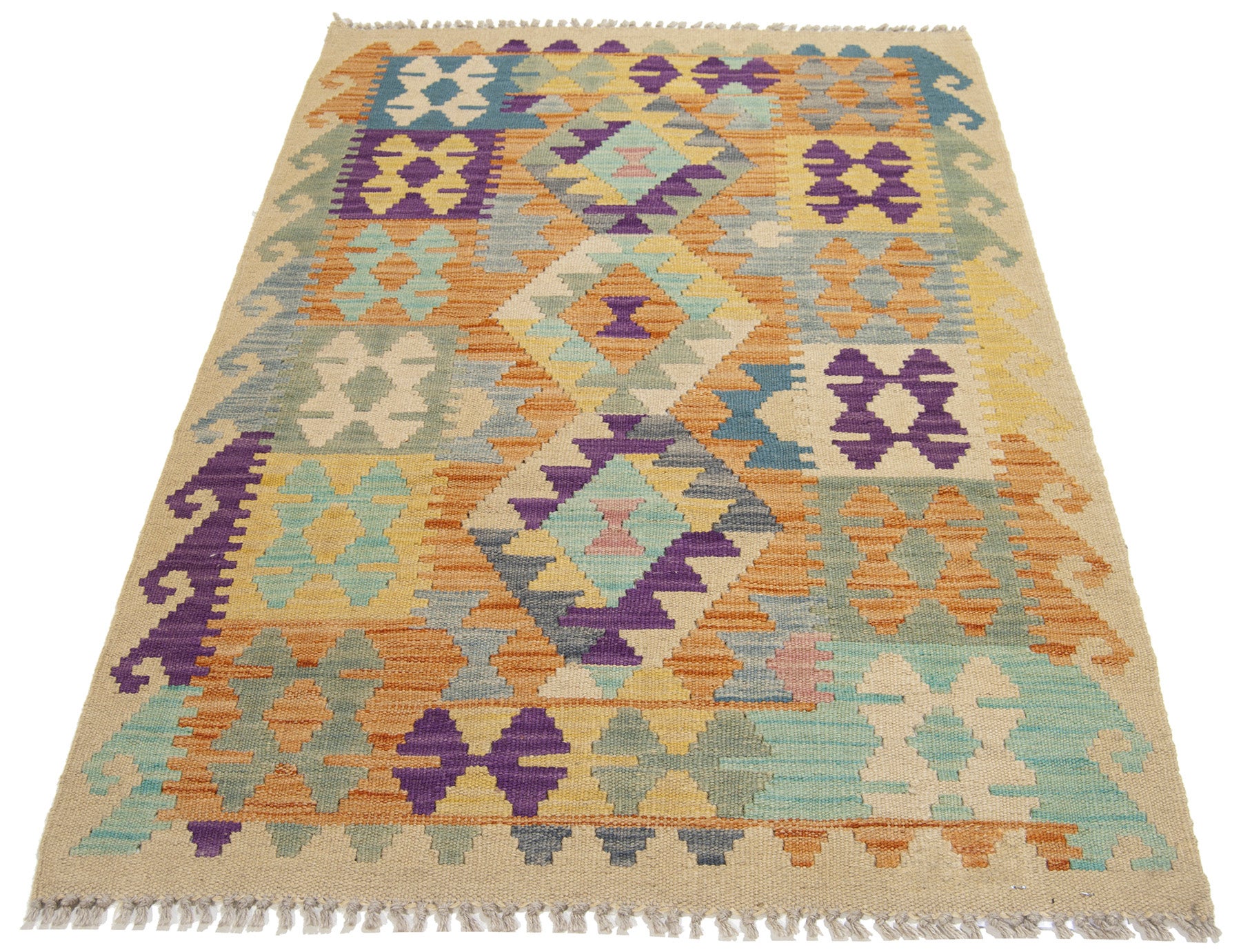 125x80 CM Oryginalny, ręcznie robiony kilim Klasyczny styl - Łatwy do czyszczenia