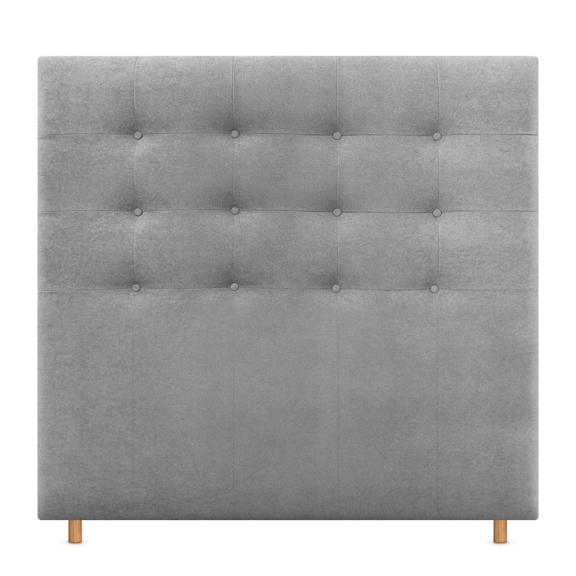 DHOME Cabecero Capitoné hasta el Suelo Cabezal 8cm tapizado Tela ACUALINE para Cama Dormitorio (150cm, Gris) - 3
