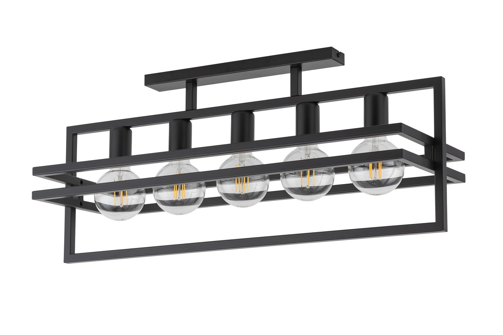 Lampa sufitowa wisząca Merci czarna 5xE27x15W dekoracyjna wym: 34 x 76 x 26 cm metal SIGMA
