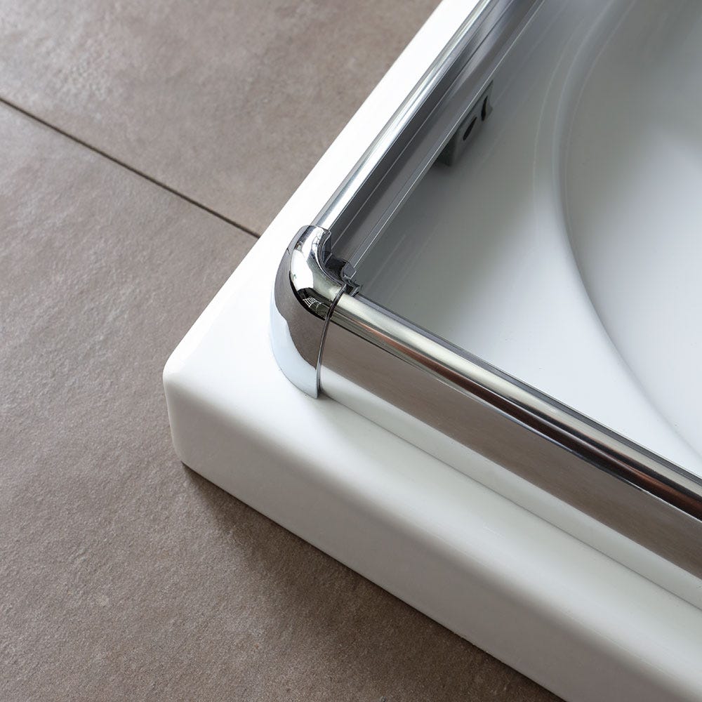 Cabina doccia economica cristallo 4 mm 70x90 cromato Luna - 7