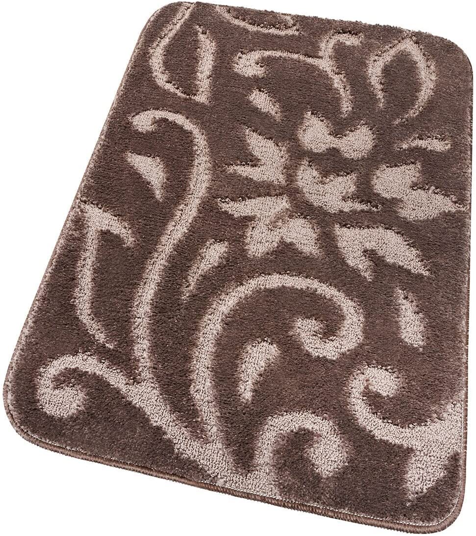 Mata łazienkowa Miękka Dywanik Przyłóżkowy Nowoczesny Elegancki Antypoślizgowy Chłonny Brązowy 55x90 cm