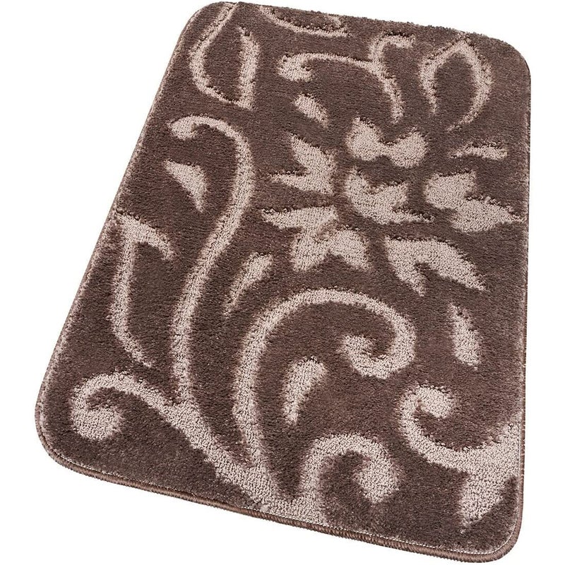 Mata łazienkowa Miękka Dywanik Przyłóżkowy Nowoczesny Elegancki Antypoślizgowy Chłonny Brązowy 55x90 cm