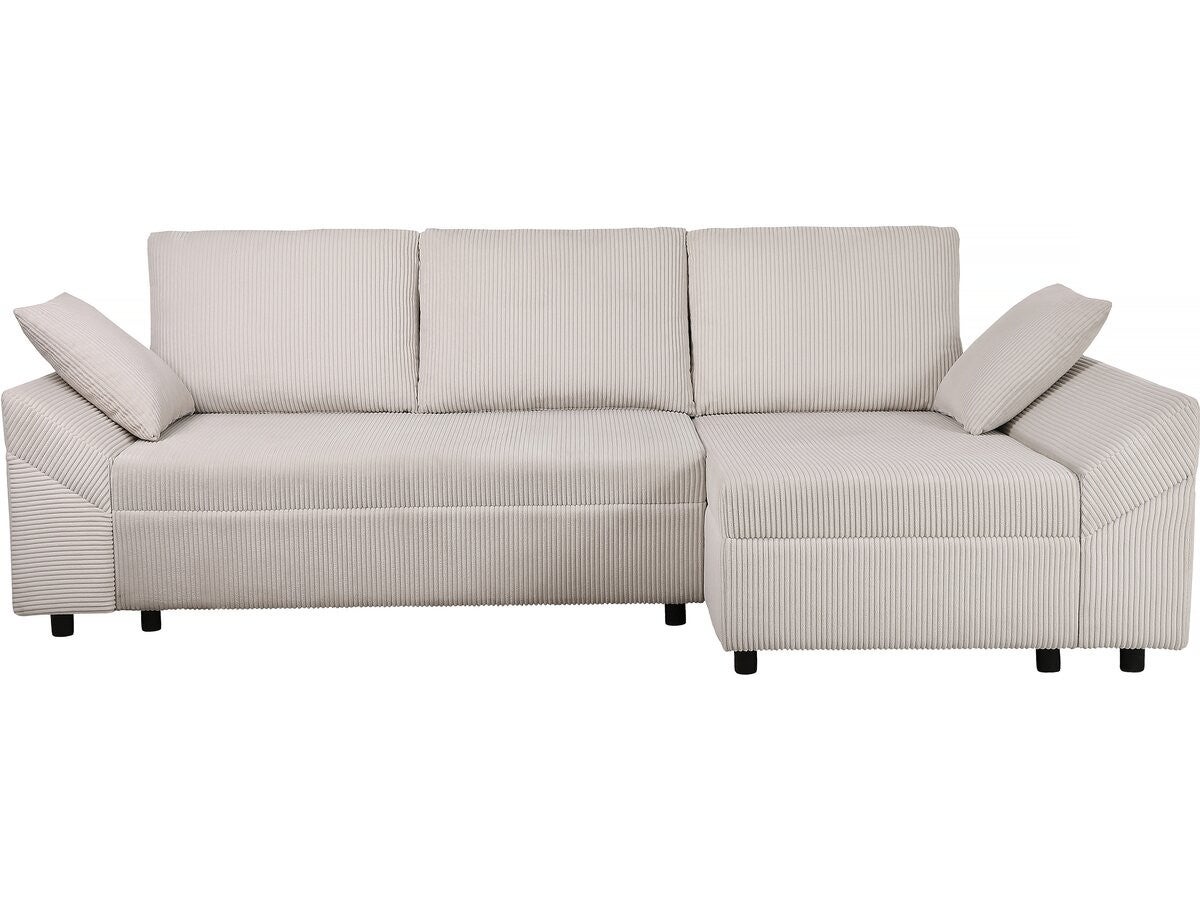 Habitat Et Jardin  Sofá Esquinero De Pana Vaugirard Ii, 3 Plazas, Beige , Leroy Merlin