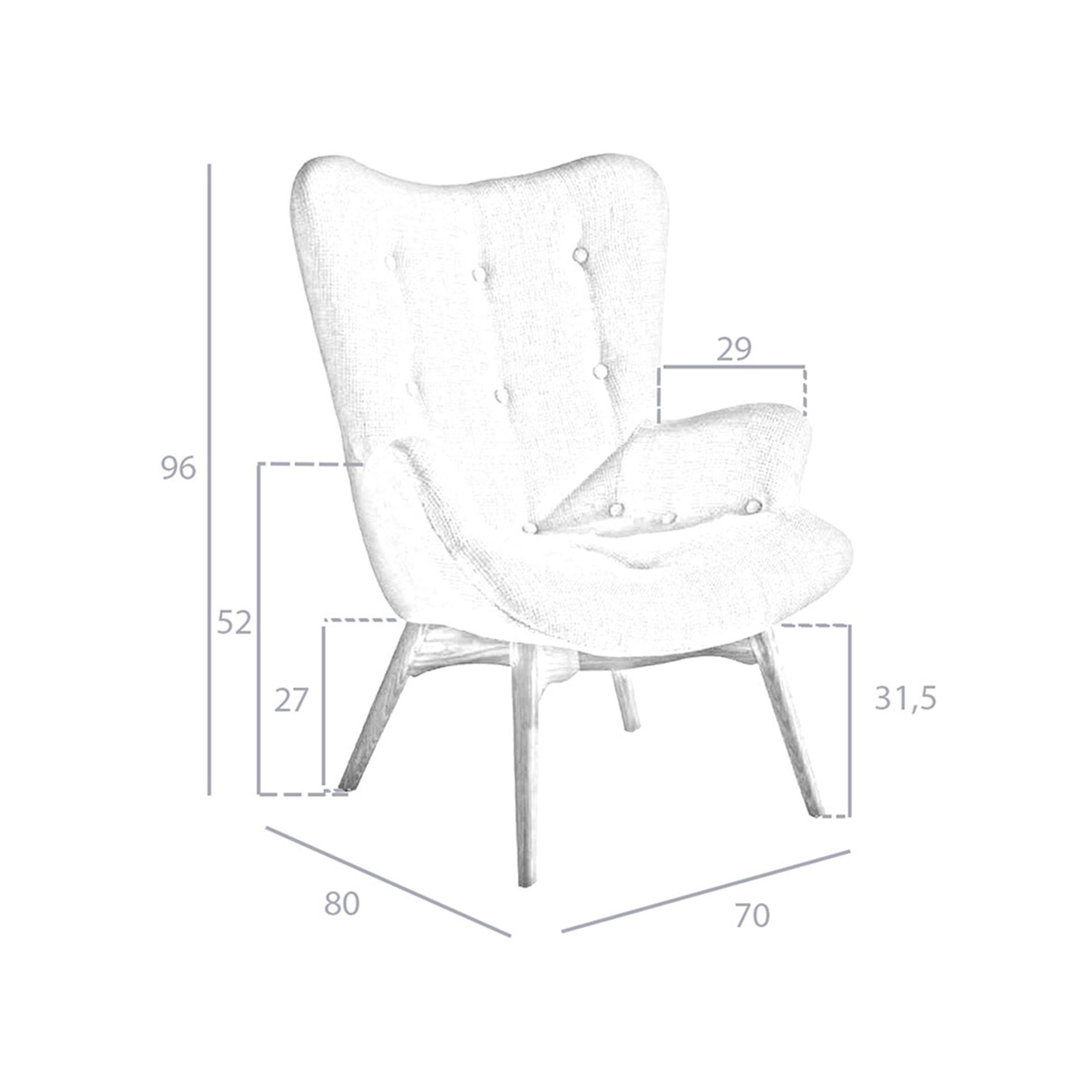 ANGEL CERDA Fauteuil en tissu beige - 9