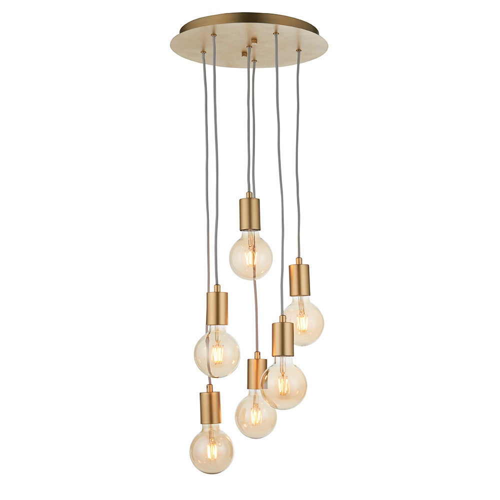 Lampa wisząca STUDIO złota 6xE27x20W metal wym:82,2x34x34cm IP20 Endon