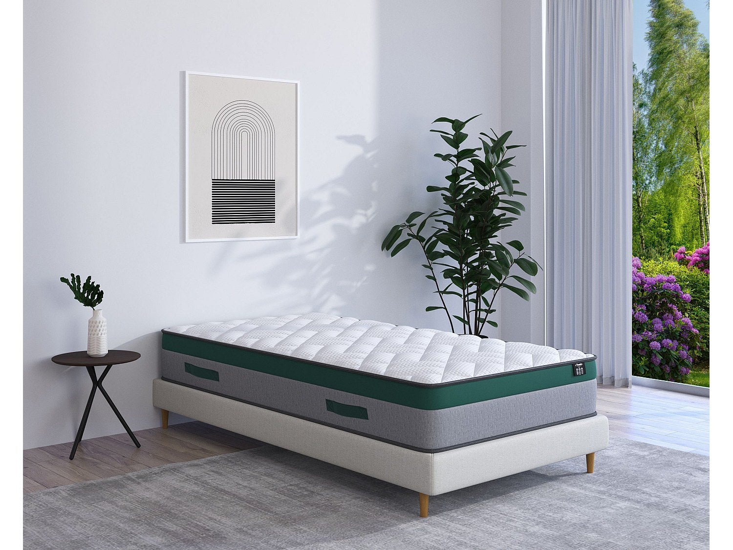 Materac 90 x 200 cm, sprężyny kieszeniowe, grubość 22 cm - PRESTIGE marki YSMÉE