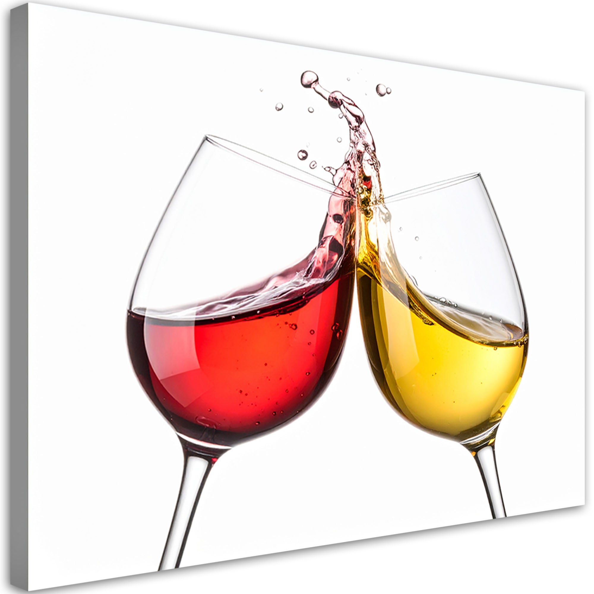 Obraz do salonu kuchni jadalni, Biale i czerwone wino 90x60