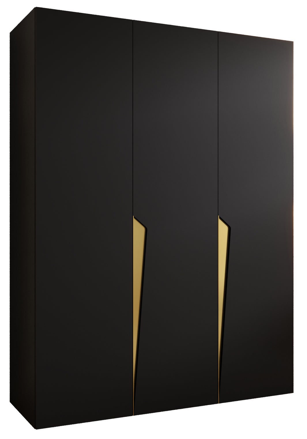 Szafa uchylna otwierana Piano 1 150 x 52 x 202 cm czarny + u. złoty