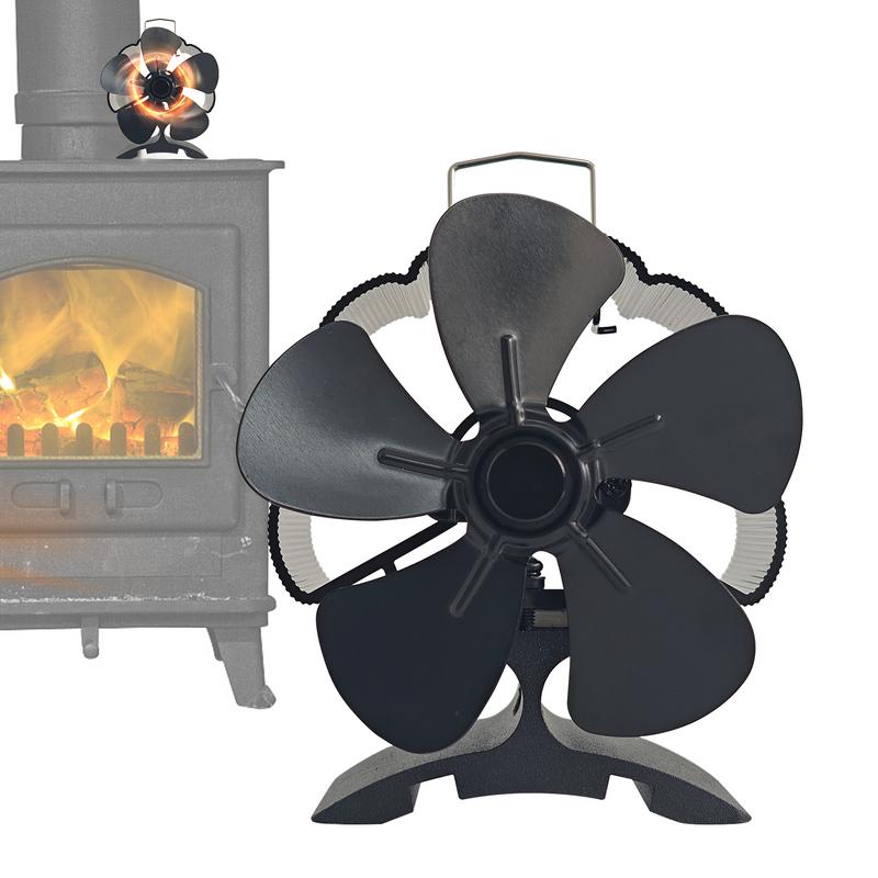 Ventilateur De Cheminée Universel 5 Pales En Alliage Aluminium – Moteur Alimenté, Marque Générique, Pour Tirage