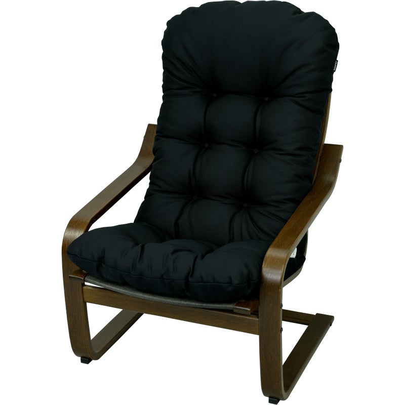 Poduszka na fotel drewniany Poang AMPO czarny gładki 1 szt.