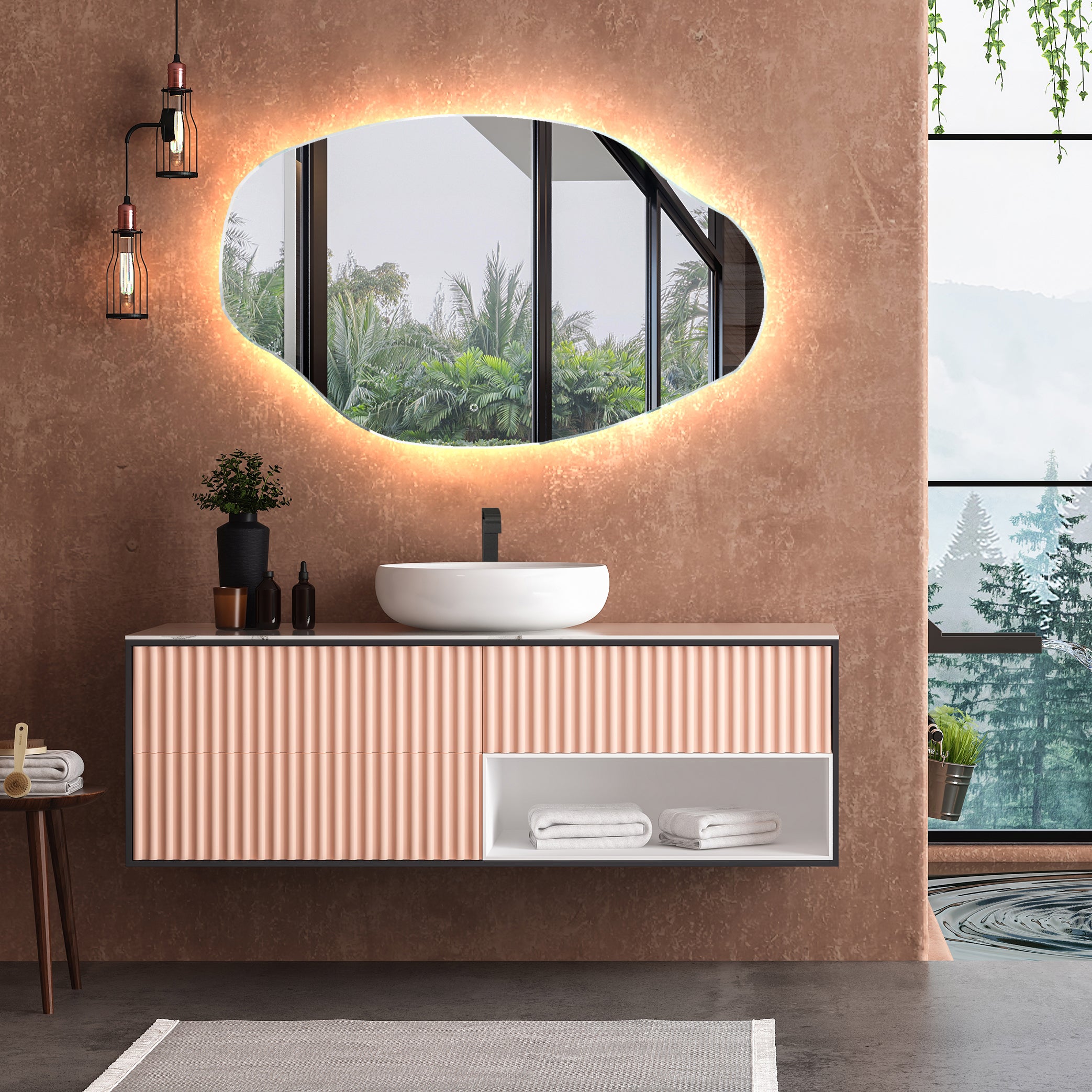 Miroir de Salle de Bain Lumineux LED | Illumination Eclairage | Sur Mesure