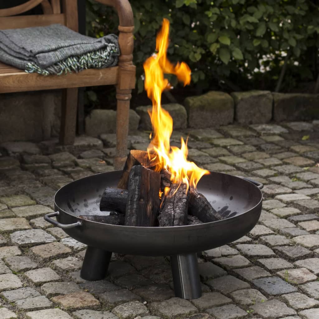Braséro rond sur pied en acier 60 cm - 4