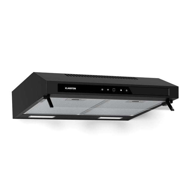 KLARSTEIN Purista Force Hotte aspirante | Compacte | 384,8 m³/h | CEE C | Technologie à double moteur Noir