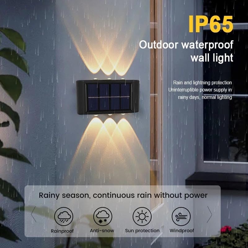 Luminárias de Cerca Solares LED para Exterior, Luminárias de Degrau Solares, Iluminação de Deck, Pátio, Luz Branca Quente de 3000K (Pacote com 2) - 4