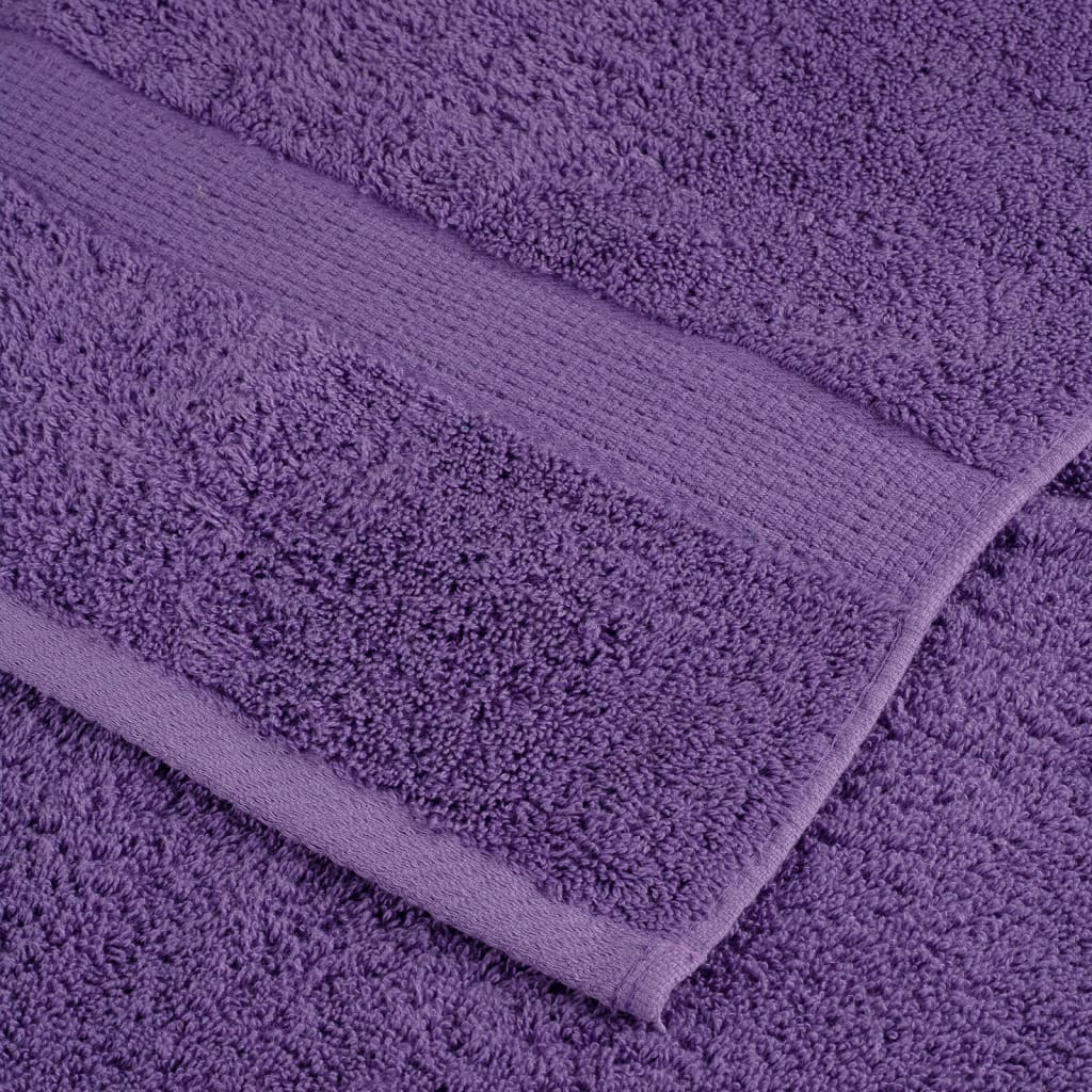 Asciugamani Premium SOLUND 10 pz Viola 30x30 cm 600 g/m² vidaXL - 6