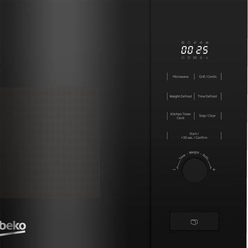 Beko Four micro-ondes et gril encastrable 20L, 800W. Sécurité enfant, 8 programmes de cuisson automatiques, noir (BMGB20212B) - 3