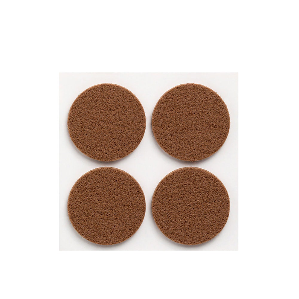 Pack de 4 patins en feutre marron synthetiques adhesifs diametre 38mm plasfix inofix - 2