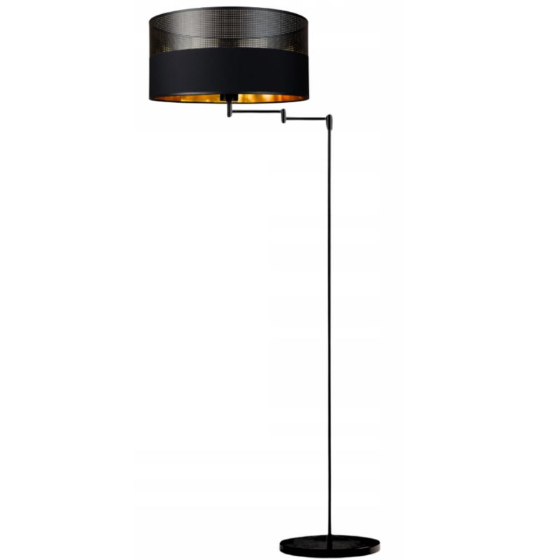 Lampa stojąca podłogowa przegubowa regulowana z abażurem walec BLUES