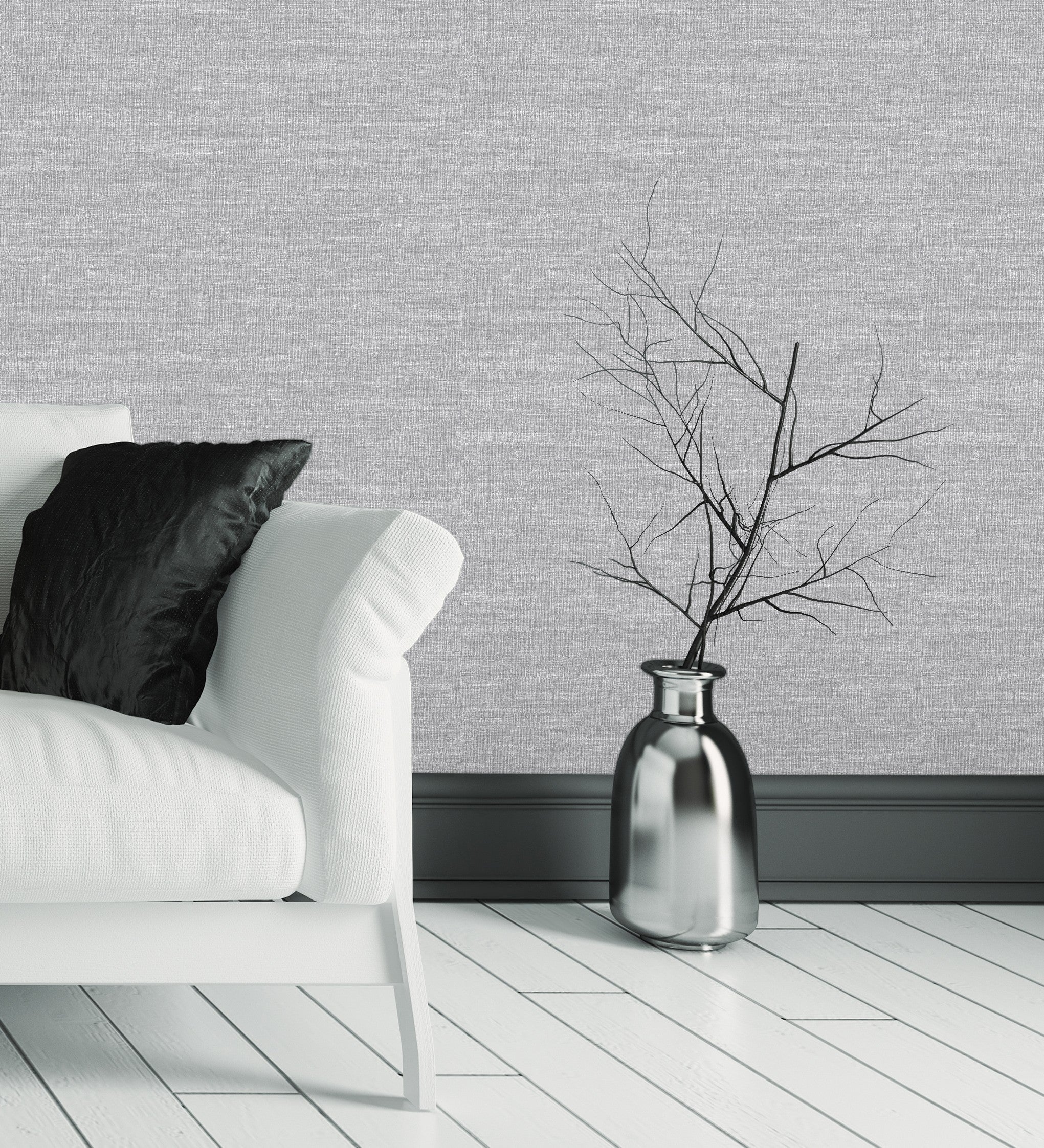 Papel pintado vinílico imitando al lino jaspeado con textura en relieve - liverpool 681031 de gaulan - rollo de 10 m x 1,06 m