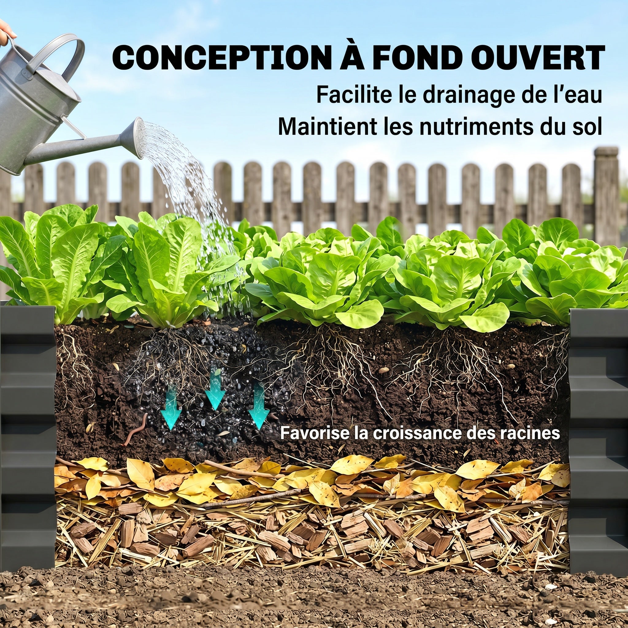 Carré potager Acier galvanisé Outsunny - 6