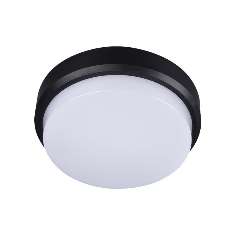 Czarna lampa ścienna 21 x 21 x 5 cm, 1 sztuka, 30 W, 3000 K, ciepłe światło, akrylowa, duża okrągła lampa sufitowa LED, wodoodporna