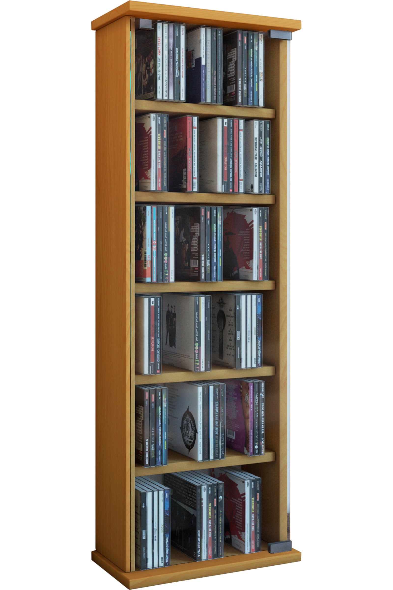 VCM Płyta CD / DVD Media Shelf Vetro Księga H. 92 x B. 31 x T. 18 cm