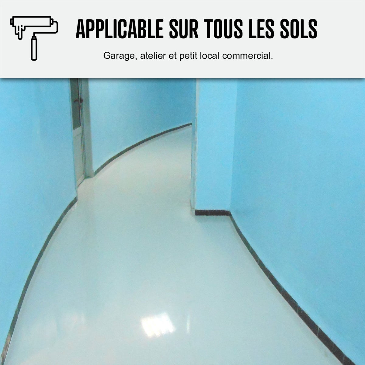 PEINTURE EPOXY SOL GARAGE - REVEPOXY GARAGE - 5 kg (jusqu'à 16 m² en 2 couches) Telegris 4 - RAL 7047 - ARCANE INDUSTRIES - 5